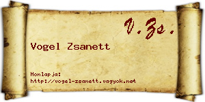 Vogel Zsanett névjegykártya